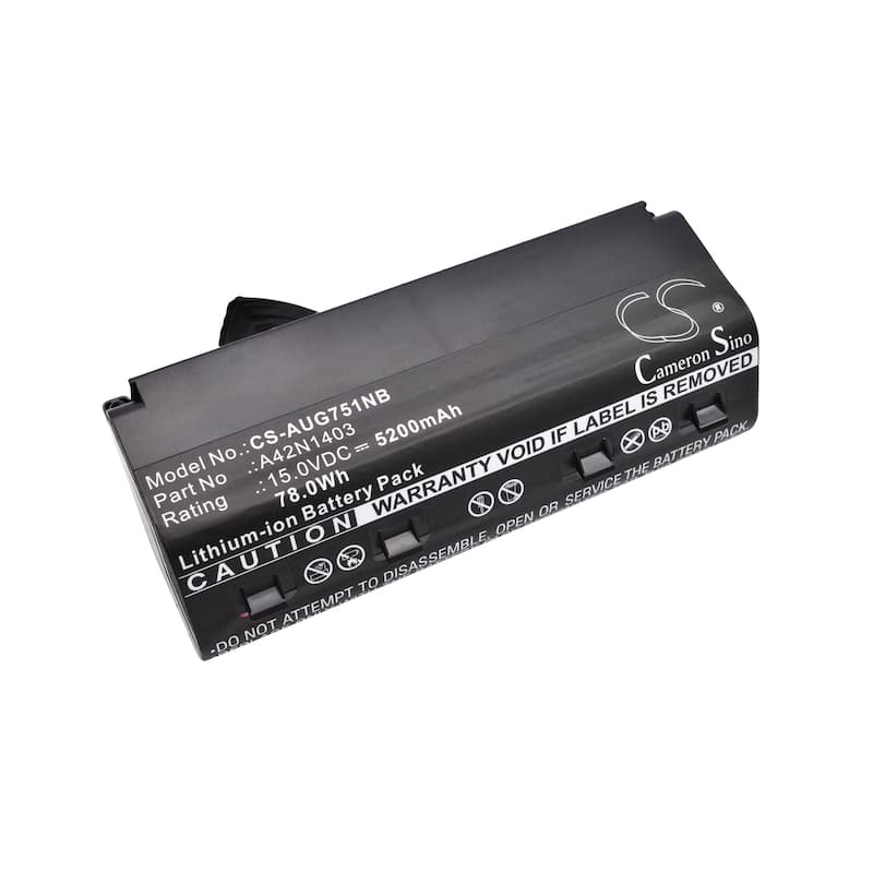 Battery for Asus ROG G751 G751J GFX71 0B110-00290000M A42LM93 A42LM9H A42N1403 - Black - Black