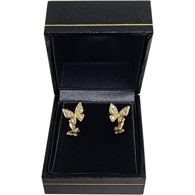 2 Pcs Classic Earring Box with Premium Paper Covered - S - Black