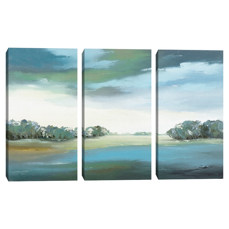 Blue Landscape Light Part A, B, C Canvas Art Prints