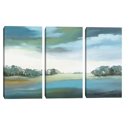 Blue Landscape Light Part A, B, C Canvas Art Prints