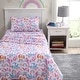 preview thumbnail 8 of 16, Poppy & Fritz Kids Soft & Cozy Printed Sheet Sets Unicorn Pink - Full