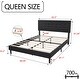 preview thumbnail 36 of 59, alazyhome Upholstered Platform Bed Frame with Button Tufting Headboard