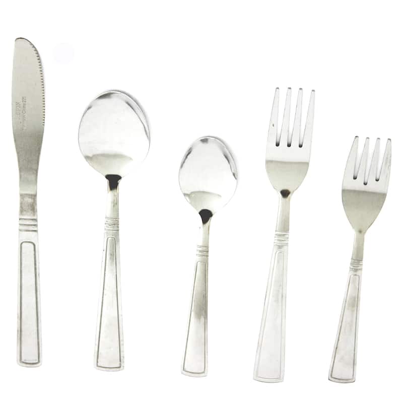 Gibson Creston 20 Piece Flatware Set withTumble Finish