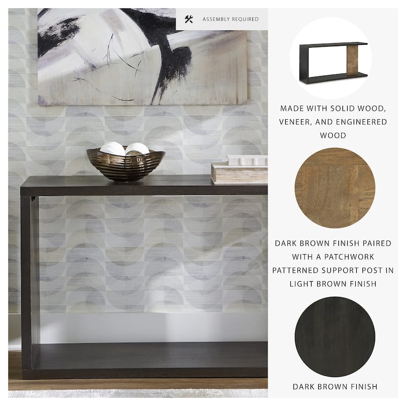 Signature Design by Ashley Camlett Brown Console Sofa Table - 58.13" W x 15.88" D x 30.25" H