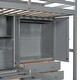 preview thumbnail 4 of 9, Elegant Twin Bunk Bed with Drawers, Wardrobe, Spacious Storage Shelves and Hydraulic Bed, Mart Hydraulic Lift, Grey
