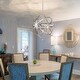 preview thumbnail 7 of 11, Farmhouse Antique Bronze 8-Light 30-Inch Globe Chandelier with Crystal