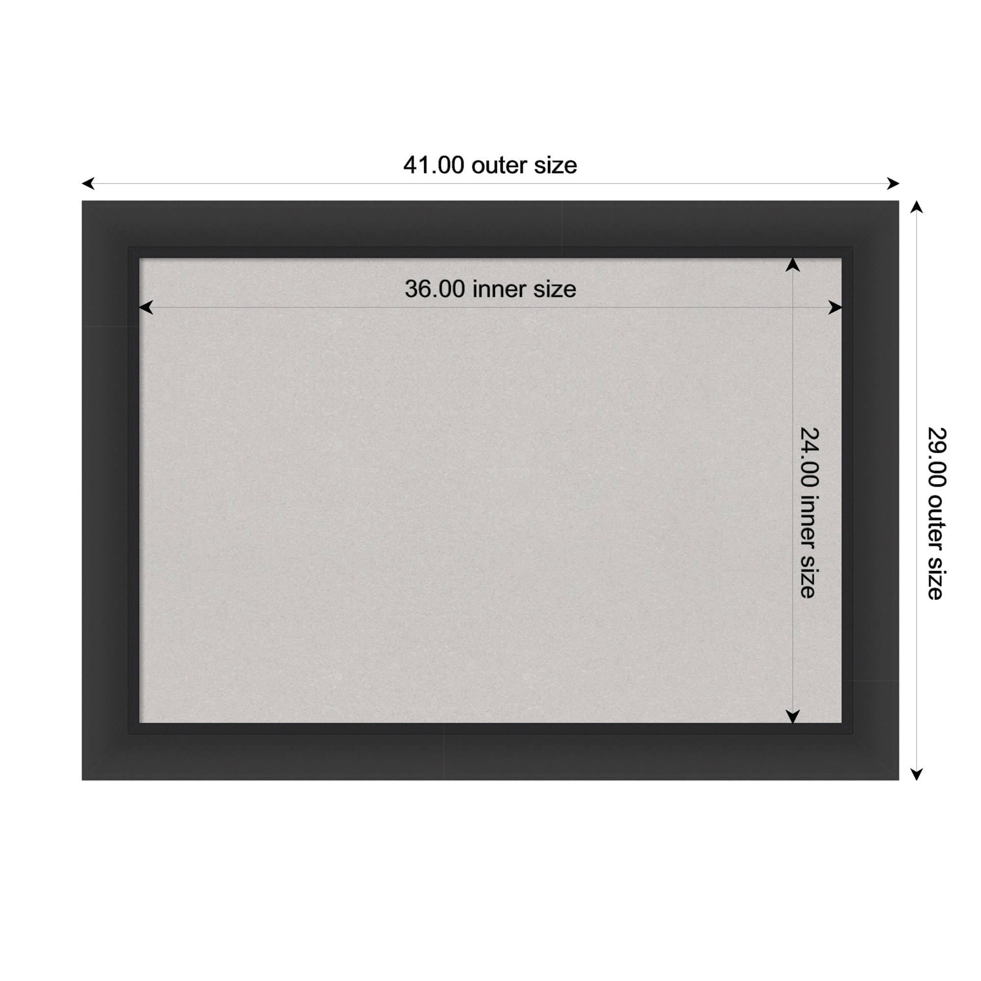 Sloped Black Framed Cork Board - Bulletin Board, Organization Board, Pin Board