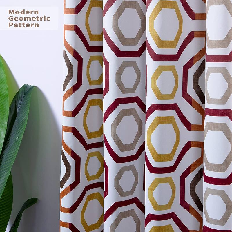 DriftAway Camden Geometric Lattice Printed Grommet Blackout Curtains