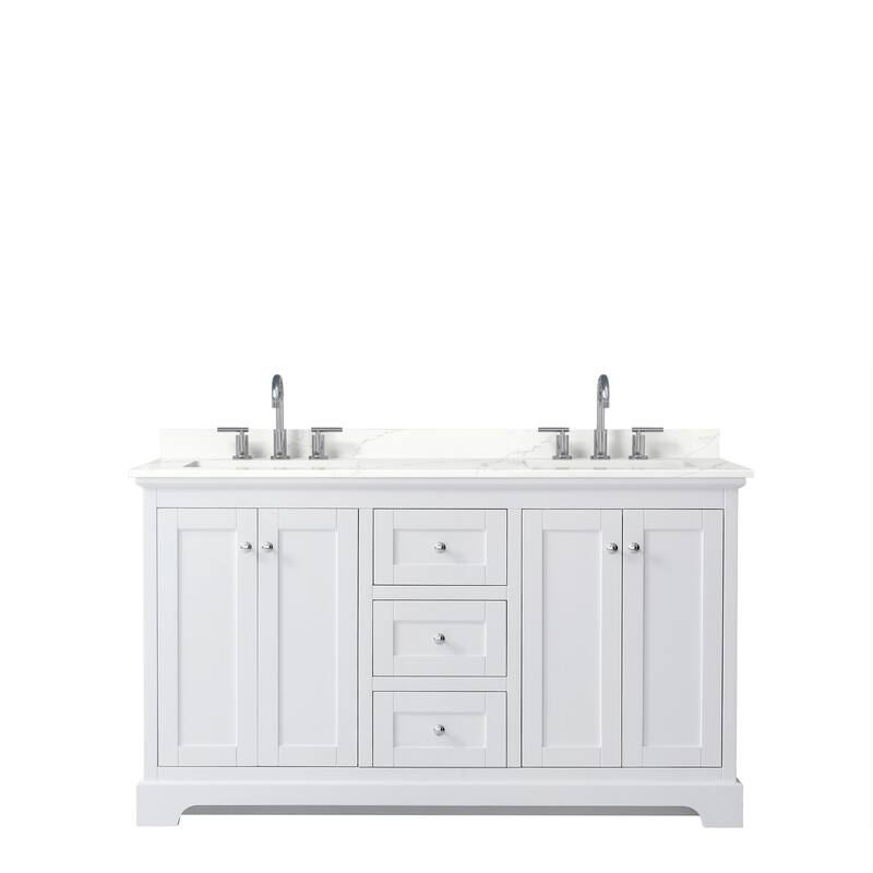 Avery 60-inch Double Vanity, Quartz Top