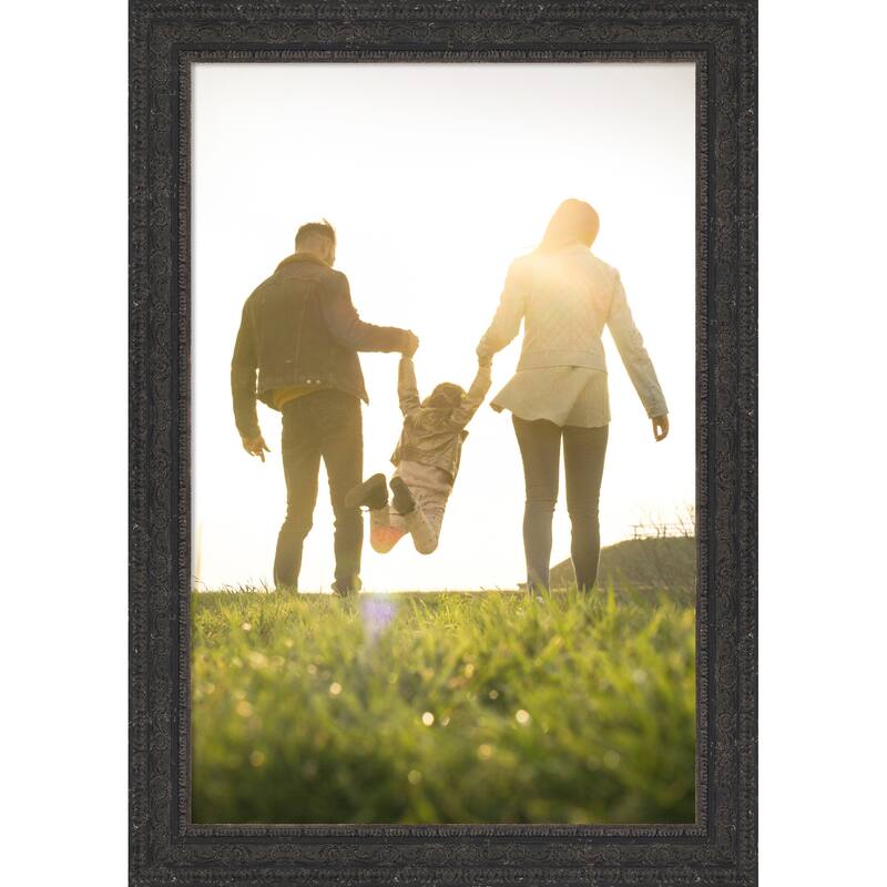 Attic Aged Picture Frame, Photo Frame - 24x36 - Attic Aged Black