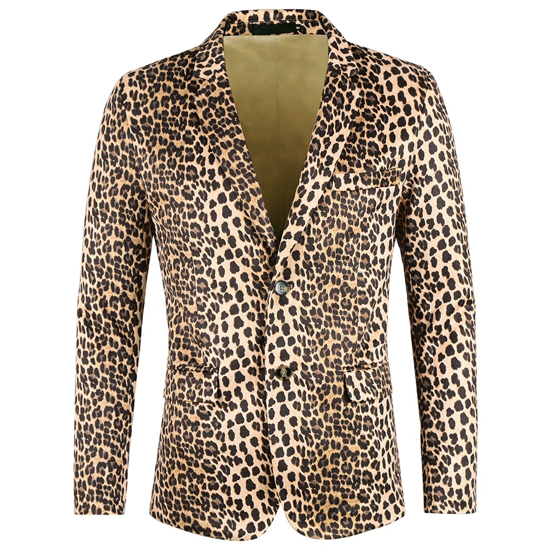 mens leopard print suit jacket