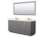 Option Dark Gray, Gold Trim, Giotto Quartz Top