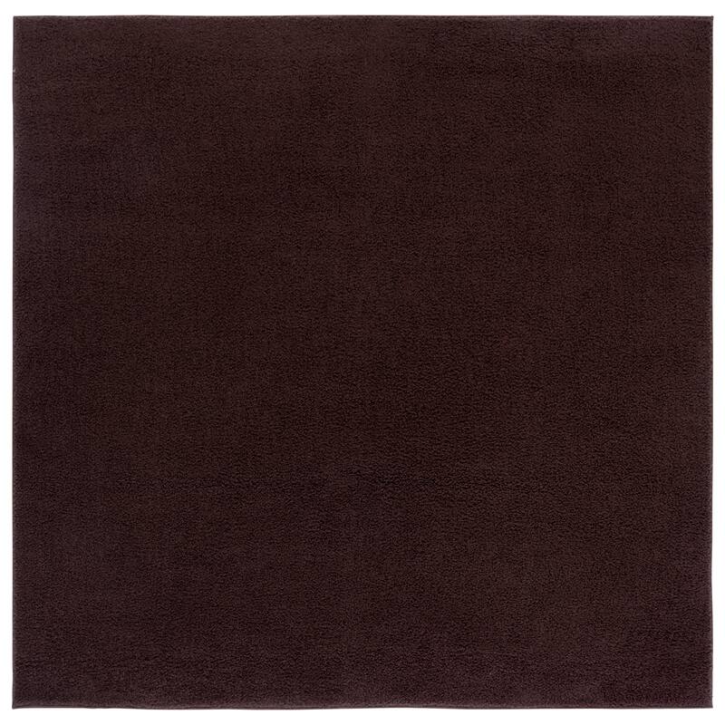 SAFAVIEH Boucle Alfiya Machine Washable & Slip Resistant Rug - 6' Square - Brown