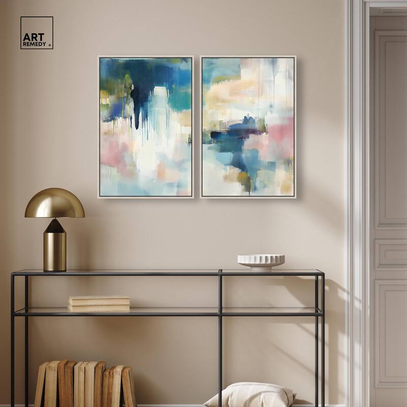 Pale Periwinkle II Canvas Set of 2 by Art Remedy