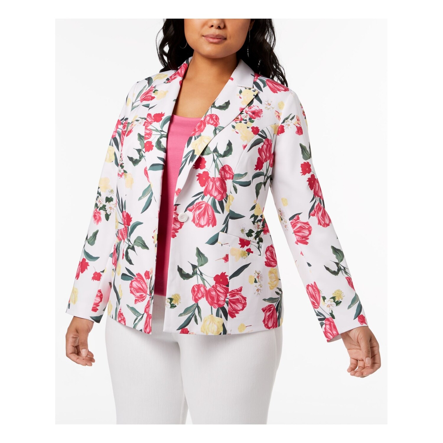 plus size white blazer jacket
