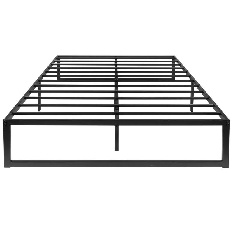 14 Inch Metal Platform Bed Frame/Steel Slat Support/No Box Spring Needed