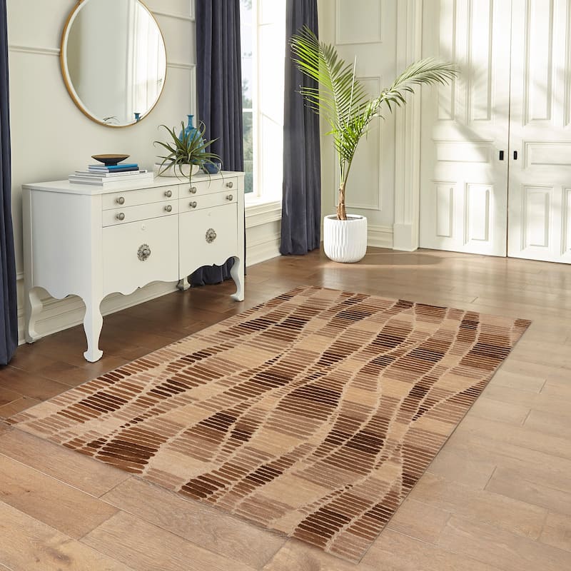 Liora Manne Beekman Ombre Stripe Indoor Area Rug - 8'3" x 11'6" - Cream