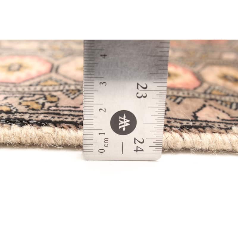 ECARPETGALLERY Hand-knotted Finest Peshawar Bokhara Khaki Wool Rug - 2'7 x 3'7