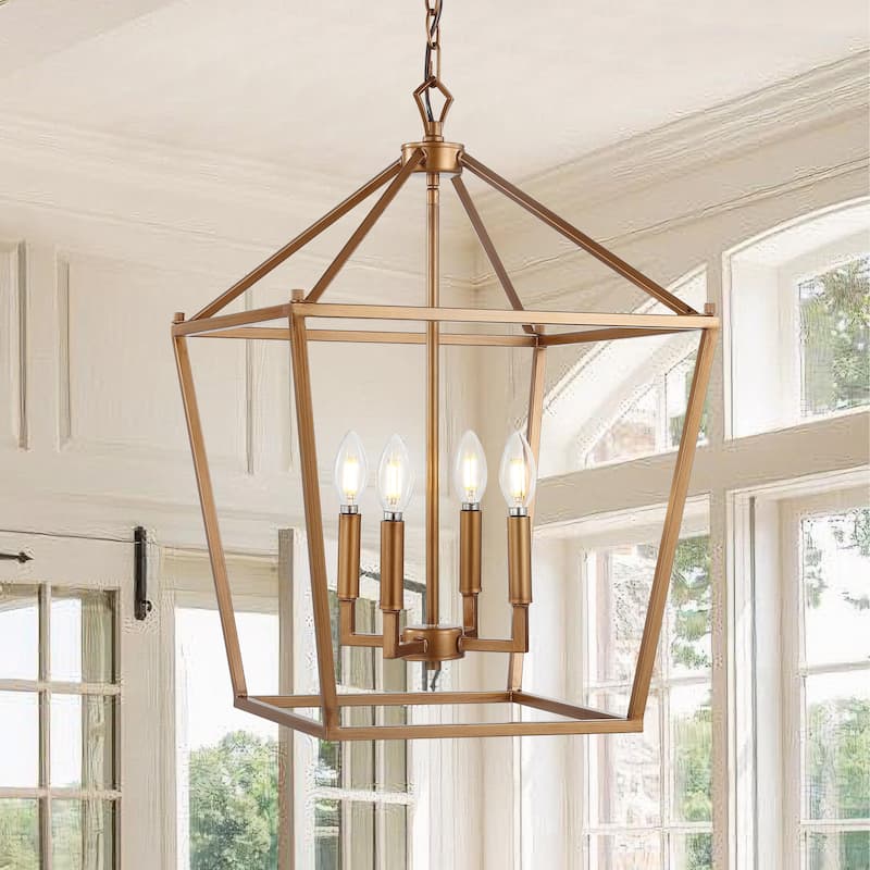 Marion Lantern Metal LED Pendant, by JONATHAN Y