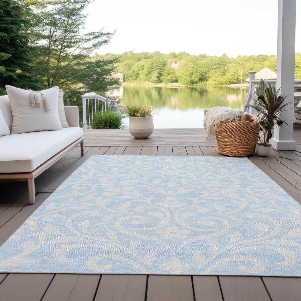 Machine Washable Indoor/ Outdoor Chantille Traditional Elegant Rug