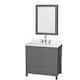 Option Dark Gray / White Quartz Top / Brushed Chrome
