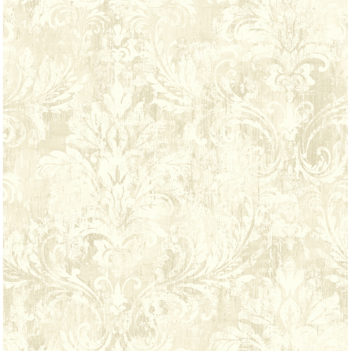 Seabrook Designs Renata Distressed Damask Unpasted Wallpaper