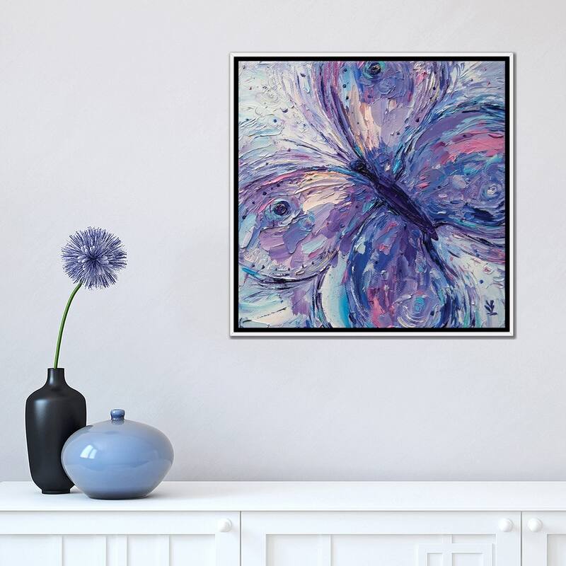 iCanvas "Purple Butterfly" by Vlada Koval Framed Canvas Print