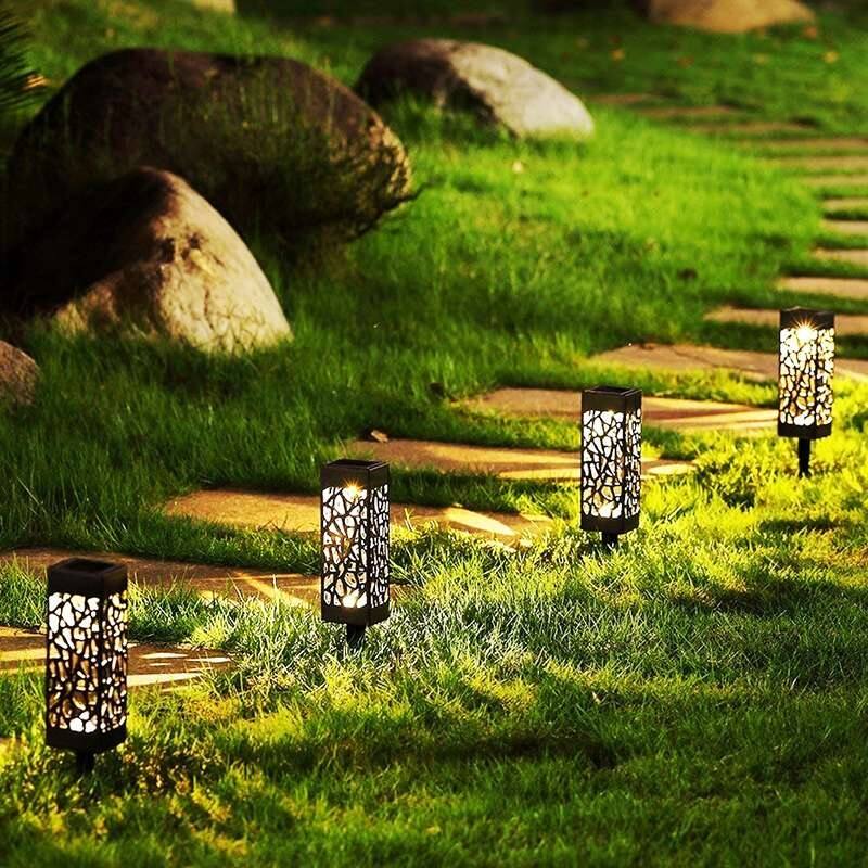 2-piece Automatic Solar Powered LED Garden Lights