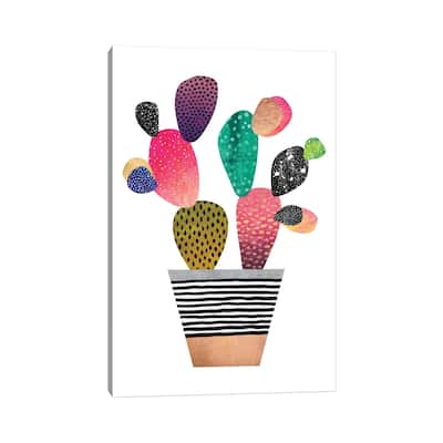 iCanvas "Happy Cactus" by Elisabeth Fredriksson Canvas Print