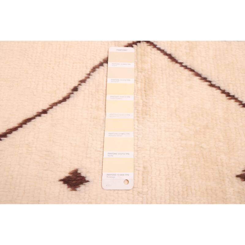 ECARPETGALLERY Hand-knotted Pak Finest Marrakesh Cream Wool Rug - 8'4 x 9'8