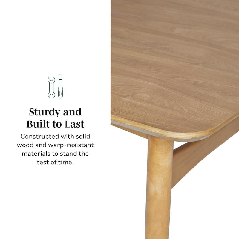 Middlebrook Designs Mid-Century Modern 59" Wood Dining Table