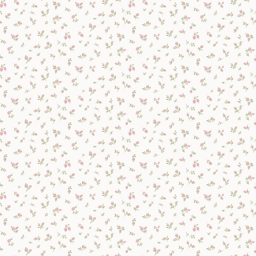 Galerie Wallcoverings Cottage Chic Tiny Floral and Leaf Motif ECODECO Material Matte Wallpaper Roll