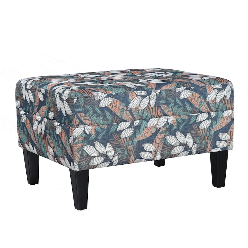 Versatile Ottoman with Cushioned Comfort and Stylish Birch Legs