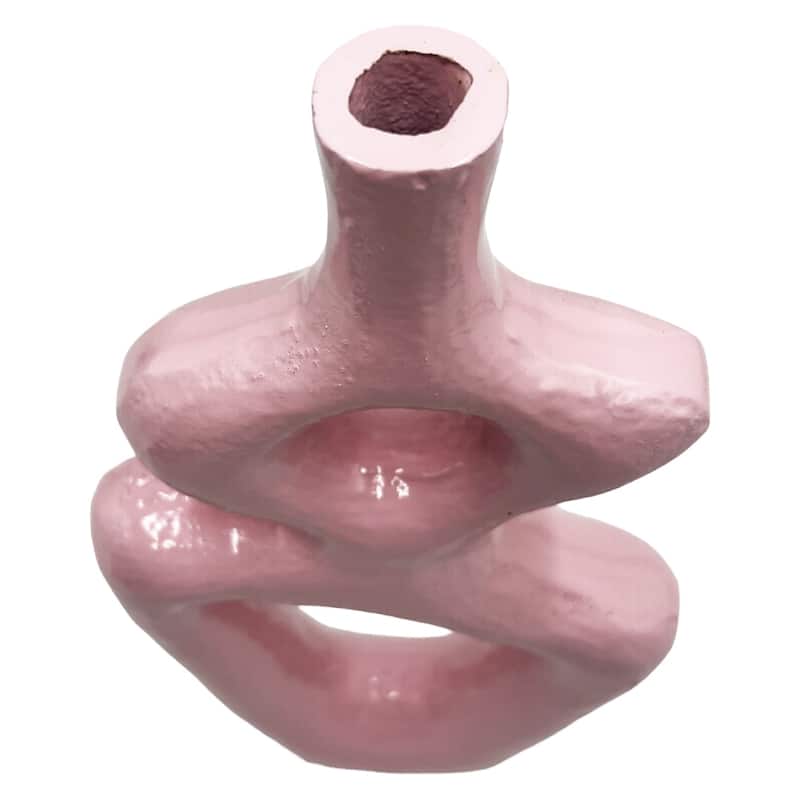 12 Inch Tall Decorative Handmade Aluminum Gourd Flower Vase
