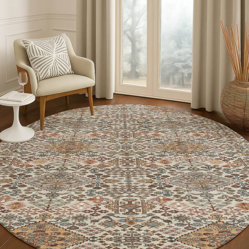 Machine Washable Indoor/ Outdoor Global Bidunga Chantille Rug