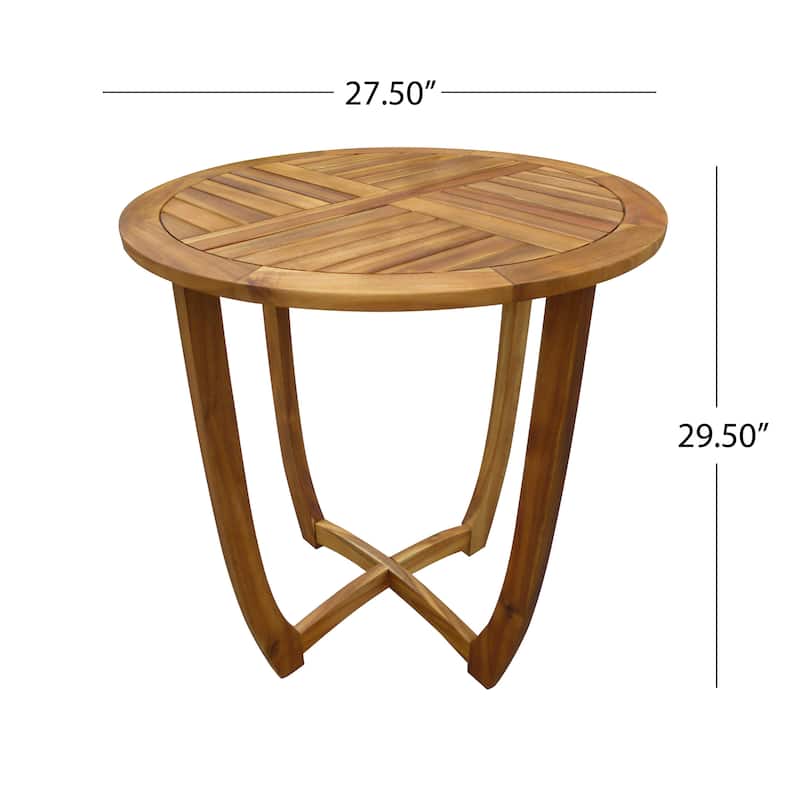 Ellie Outdoor 3 Piece Wicker Bistro Set by Christopher Knight Home