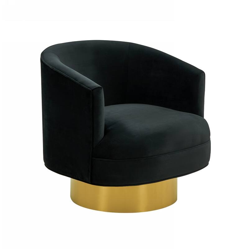 Divani Casa Basalt Modern Black Fabric Accent Chair