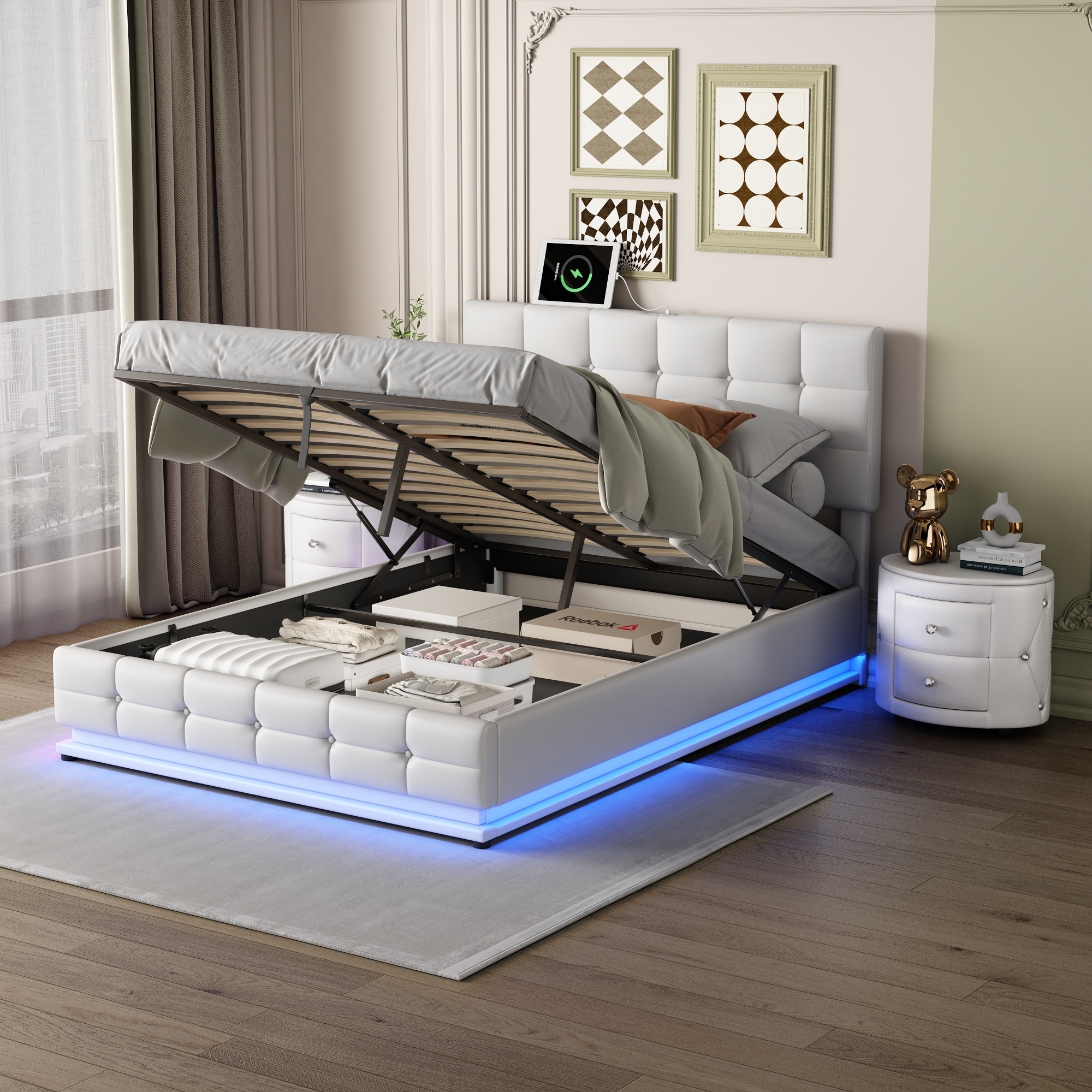 Bedroom sets with drawers under bed sale