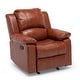 preview thumbnail 31 of 37, Charleston Leather Gel Glider Rocker Recliner by Greyson Living Caramel