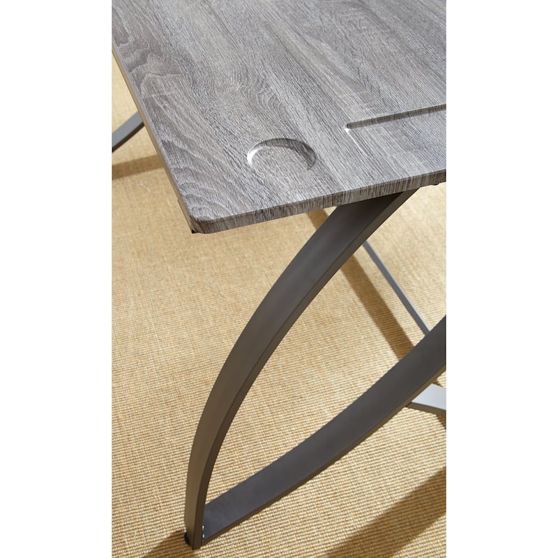Heathwood Grey Modern Industrial Writing Desk by Greyson Living