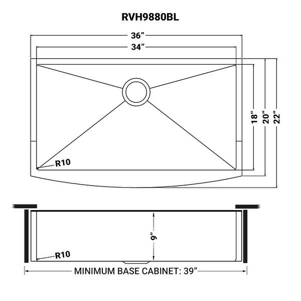 Ruvati 36-inch Apron-Front Farmhouse Kitchen Sink - Copper ...