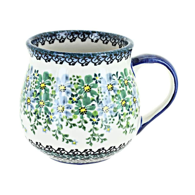 Blue Rose Polish Pottery K04D Galia Large Bubble Mug