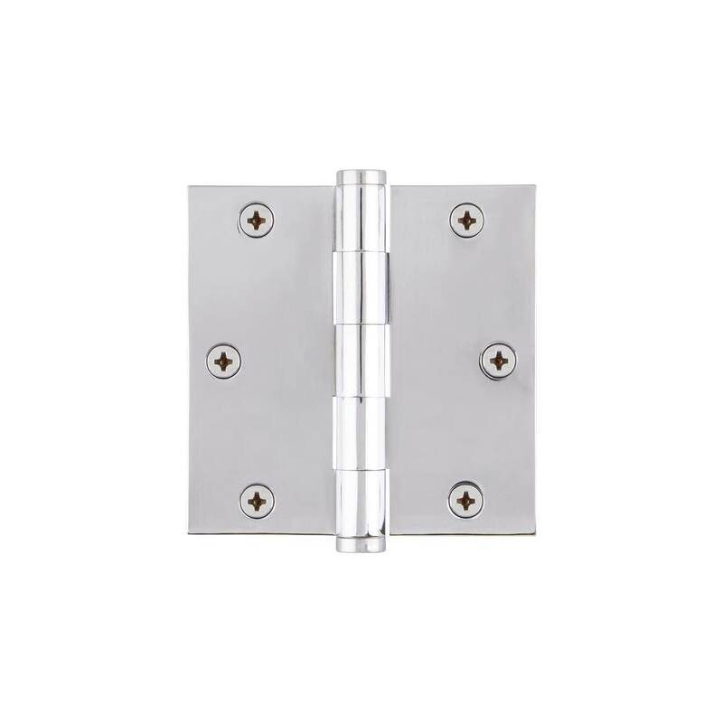Viaggio 602-3.5-ARC-HINGE-SQ 3.5" x 3.5" Solid Metal Square Corner - Bright Chrome