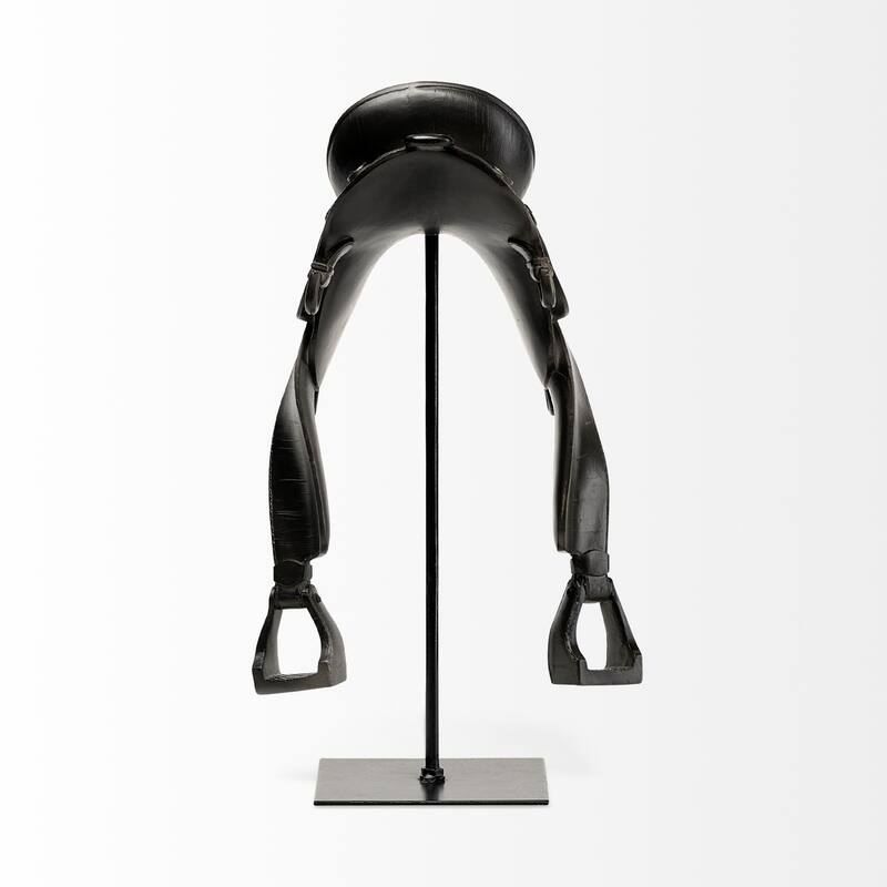 Colt I Black Resin & Metal Western Horse Saddle