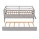 preview thumbnail 36 of 46, Twin Size Solid Wood Low Loft Bed with Safety Fence