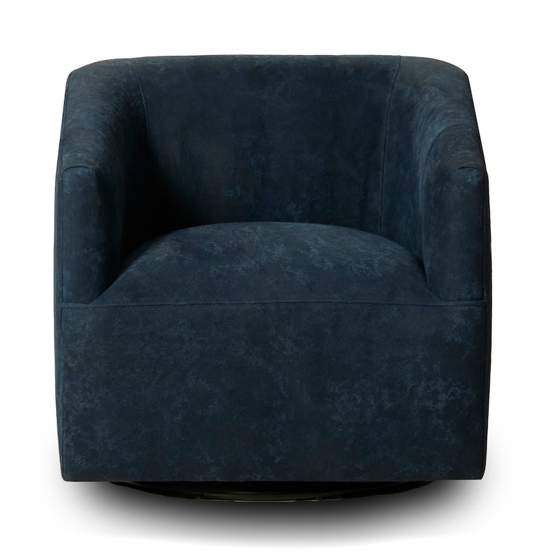 Classic Home Chloe Leather Swivel Accent Chair