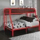 preview thumbnail 6 of 4, Tritan Twin/Full Bunk Bed, Red