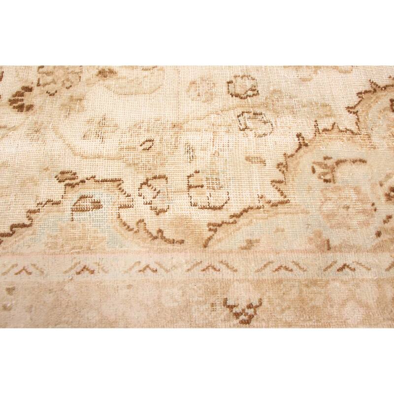ECARPETGALLERY Hand-knotted Antalya Vintage Cream Wool Rug - 8'0 x 10'11