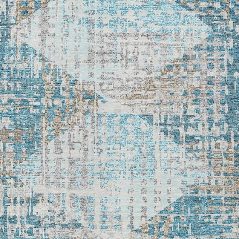 HomeRoots Geometric Transitional Rectangle Outdoor Rug