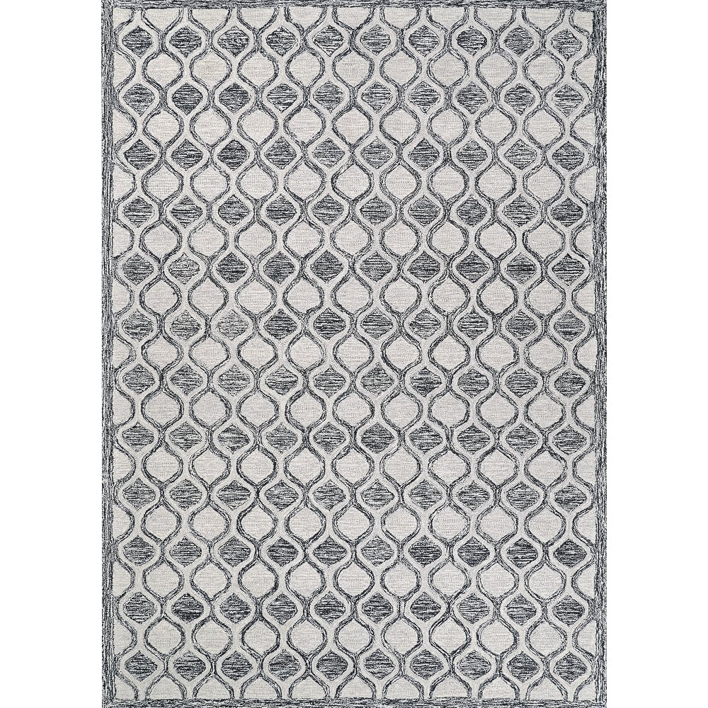 Handmade Terasia Geometric Sea Wool Area Rug